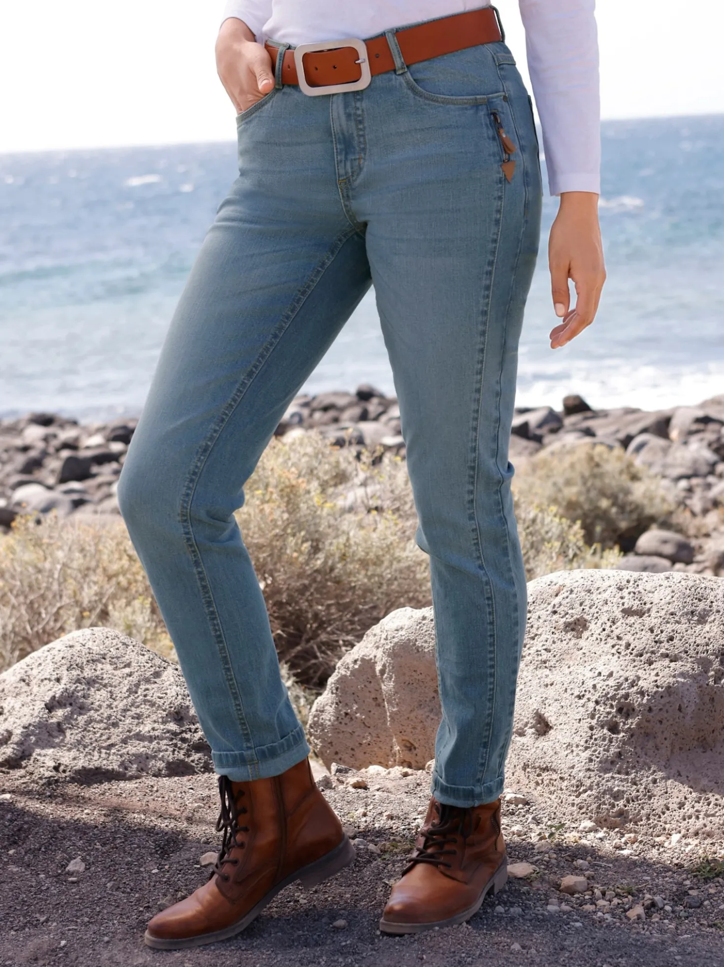 Jeans in modischer Waschung