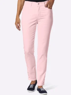 Jeans in verkürzter Form, Dehnbund