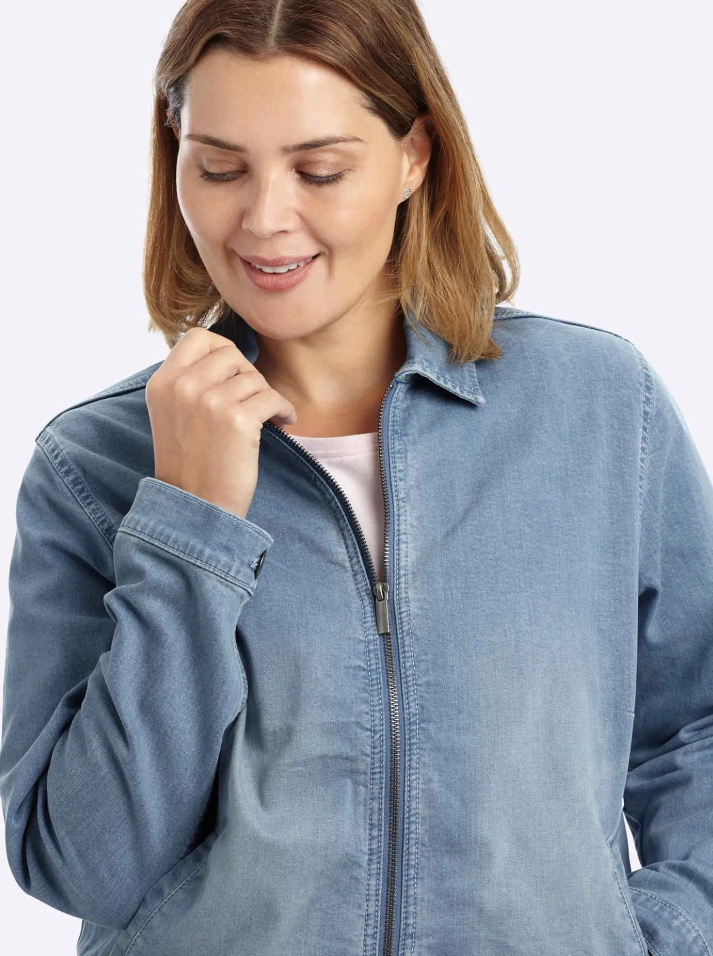 Jeansjacke in Blousonform