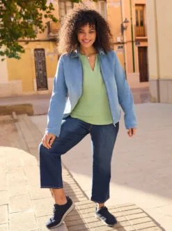 Jeansjacke in Blousonform