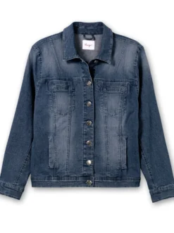 Jeansjacke in leicht taillierter Form