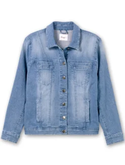 Jeansjacke in leicht taillierter Form