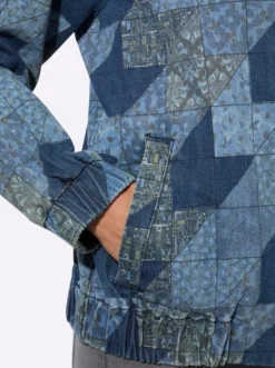 Jeansjacke in Patchwork-Optik