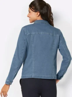 Jeansjacke mit aufgesetzten Brusttaschen
