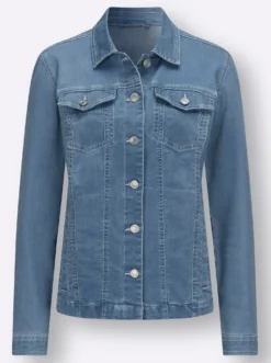 Jeansjacke mit aufgesetzten Brusttaschen