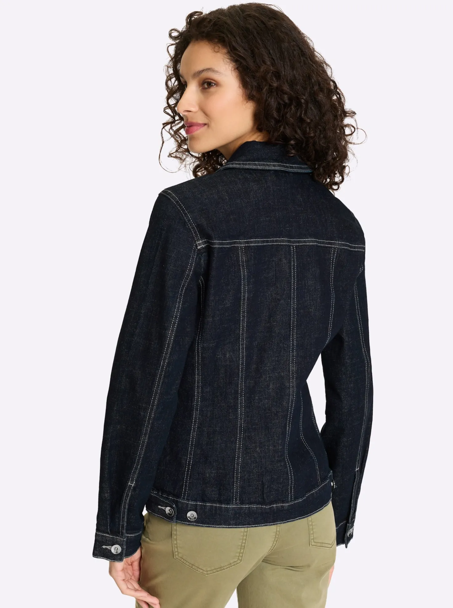 Jeansjacke mit 2-Wege-Zipper
