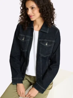 Jeansjacke mit 2-Wege-Zipper