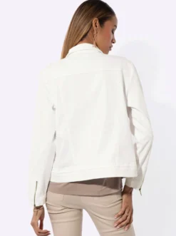 Jeansjacke mit weitenregulierbarem Saum