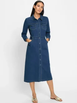 Jeanskleid mit Knopfleiste