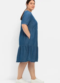 Jeanskleid mit Volants