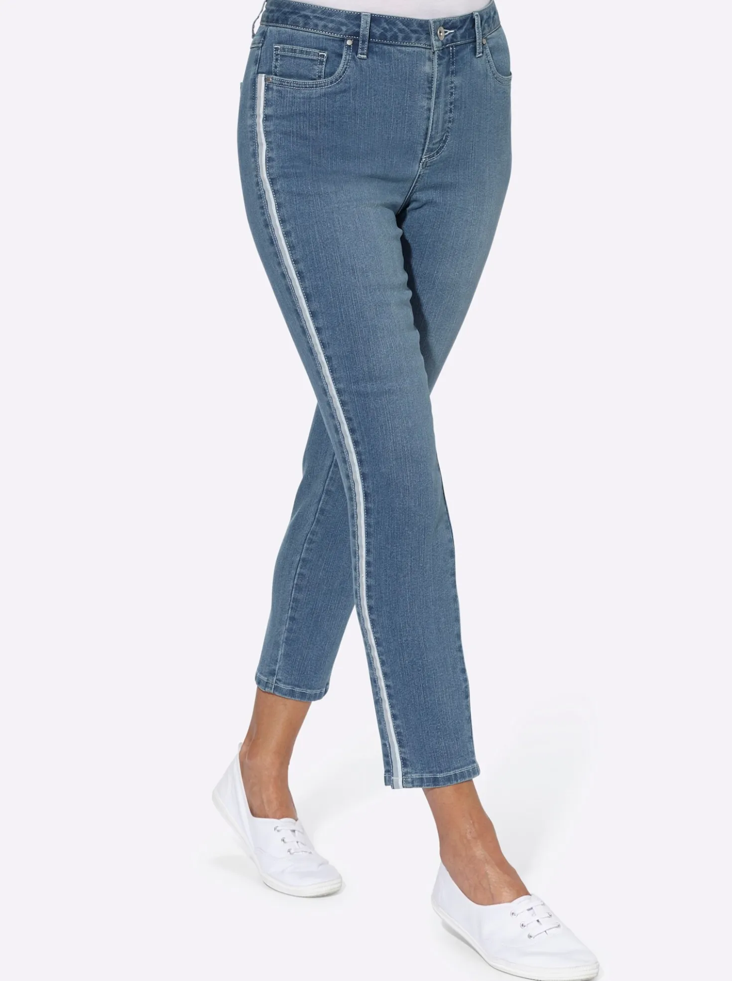 7/8-Jeans leichte Used-Optik