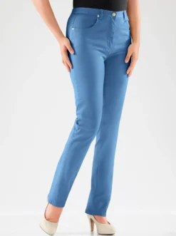 Jeans mit abgerundeten Taschen