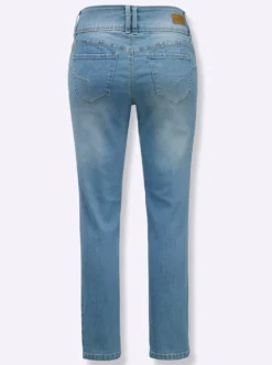 7/8-Jeans mit breitem 3-Knopf-Bund