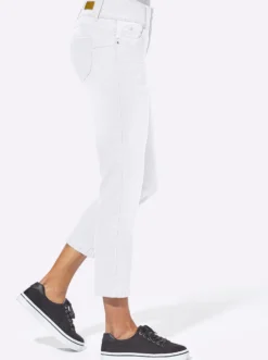 7/8-Jeans mit breitem 3-Knopf-Bund