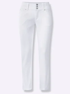 7/8-Jeans mit breitem 3-Knopf-Bund