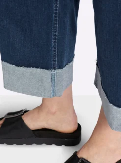 7/8-Jeans mit breitem Saum-Umschlag