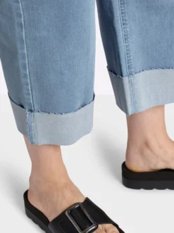 7/8-Jeans mit breitem Saum-Umschlag