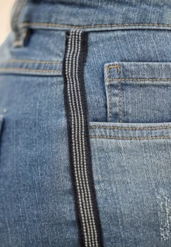 Jeans mit Galonstreifen