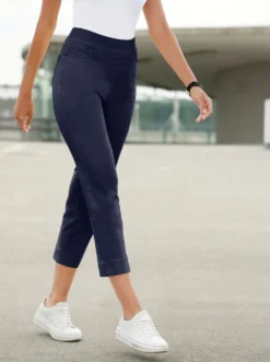 7/8-Jeans mit Jersey-Bund in softer Qualität