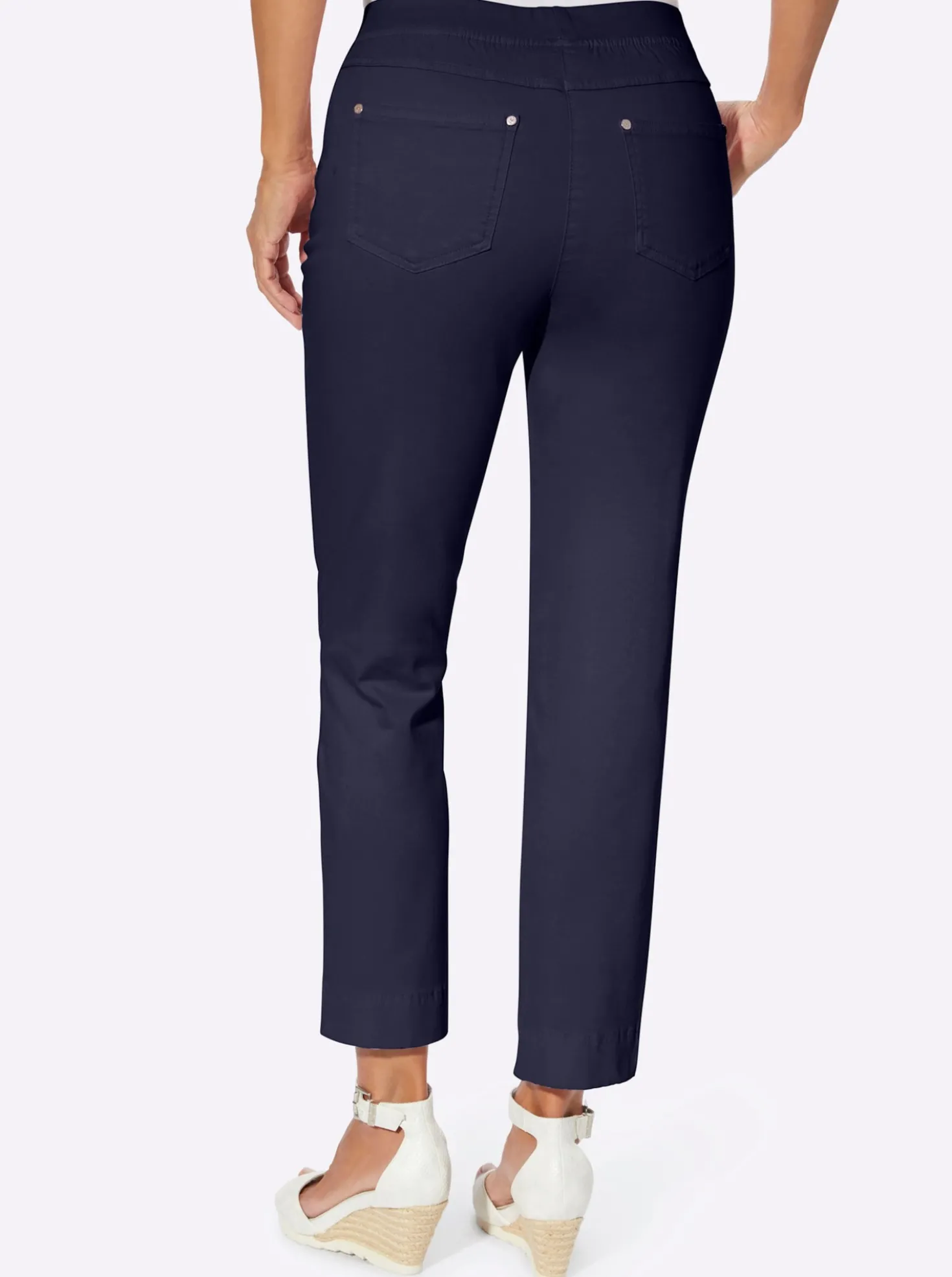 7/8-Jeans mit Jersey-Bund in softer Qualität