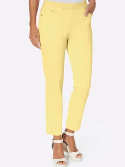 7/8-Jeans mit Jersey-Bund in softer Qualität