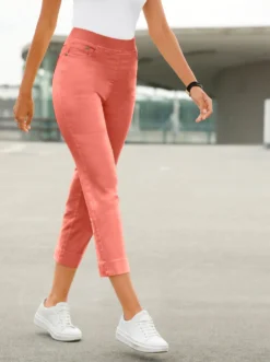 7/8-Jeans mit Jersey-Bund in softer Qualität