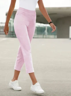 7/8-Jeans mit Jersey-Bund in softer Qualität
