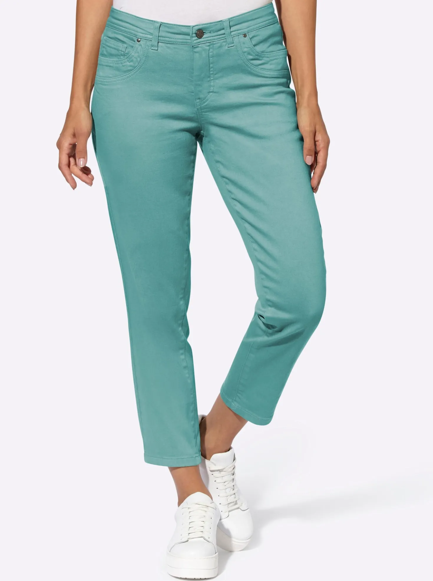 7/8-Jeans mit Kontrastnähten