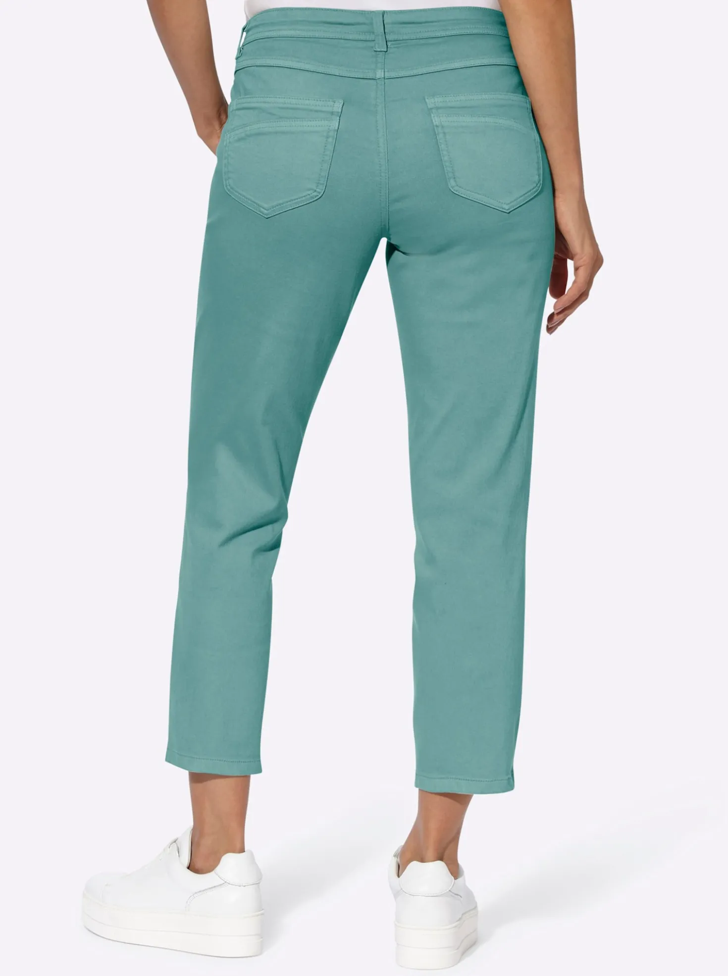 7/8-Jeans mit Kontrastnähten
