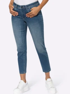 7/8-Jeans mit Kontrastnähten