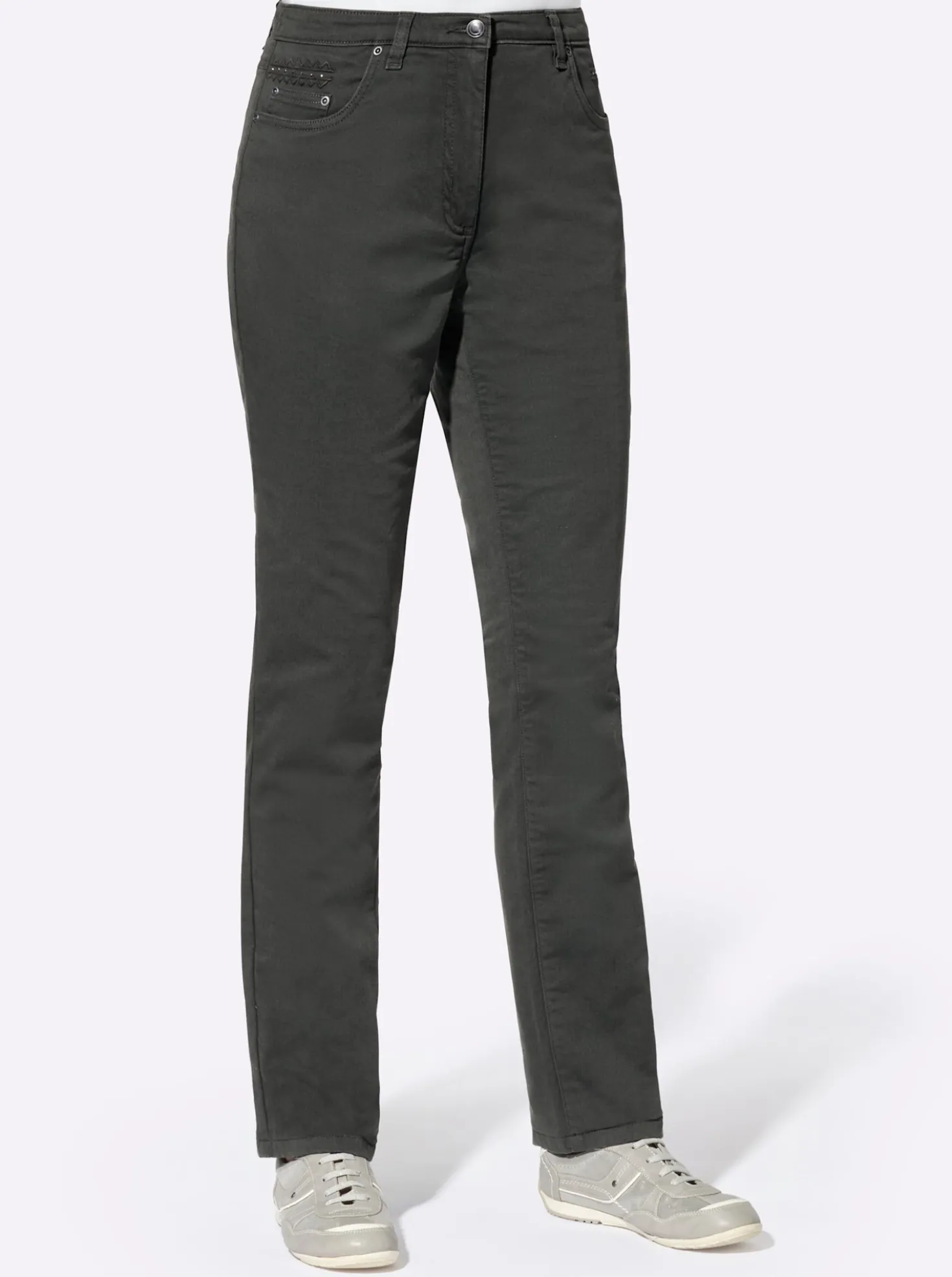 Jeans mit Metallplättchen-Deko