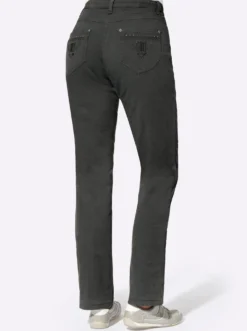 Jeans mit Metallplättchen-Deko