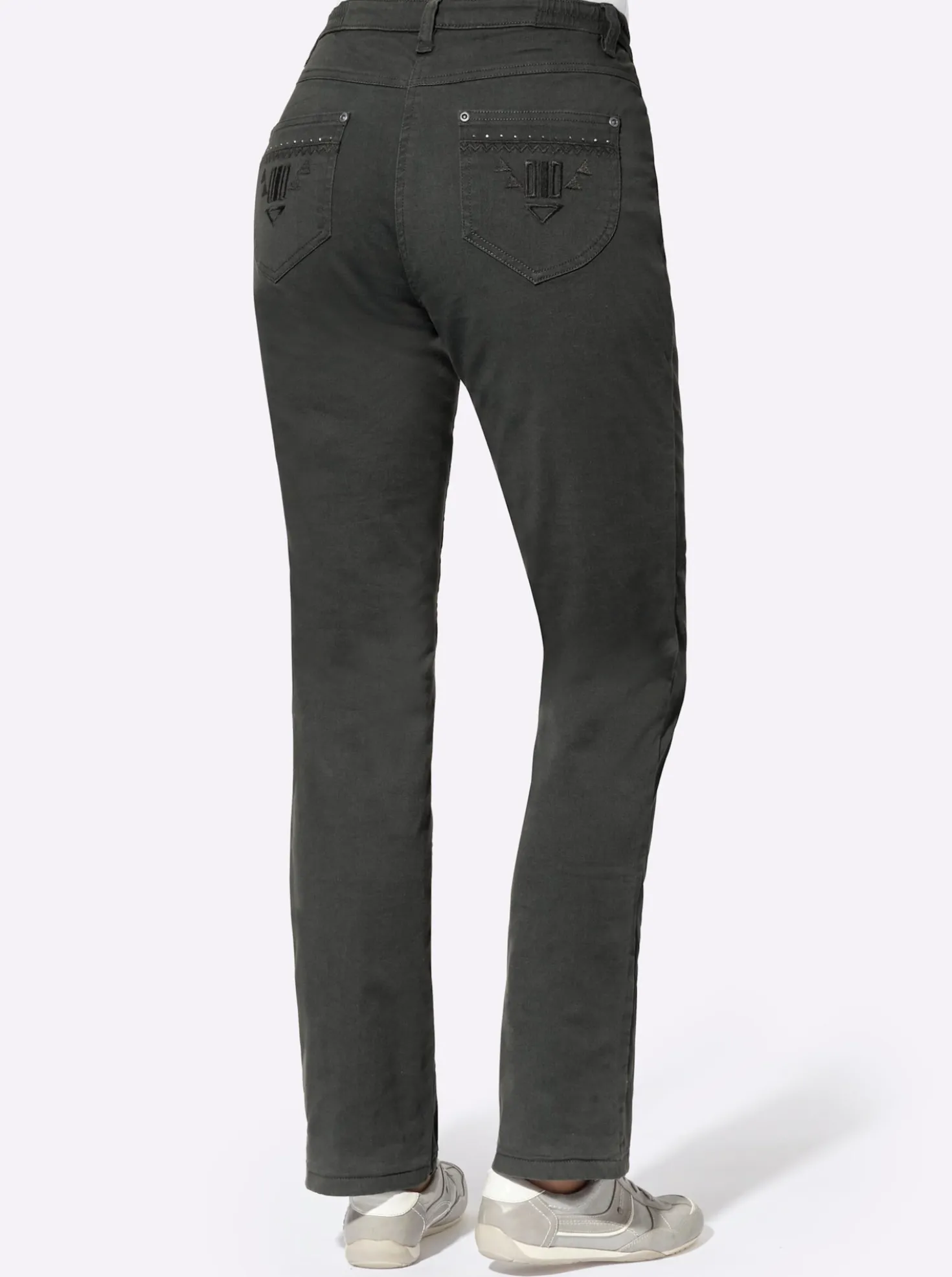 Jeans mit Metallplättchen-Deko