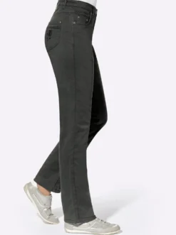 Jeans mit Metallplättchen-Deko