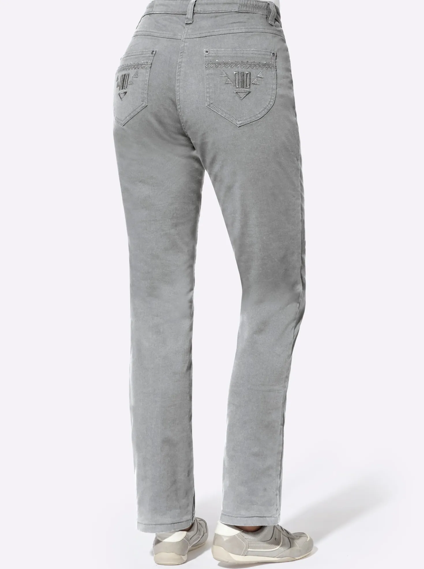 Jeans mit Metallplättchen-Deko