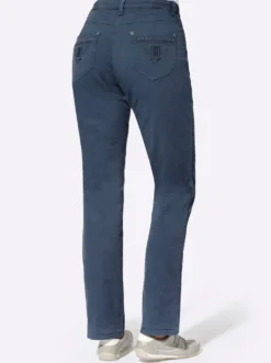 Jeans mit Metallplättchen-Deko