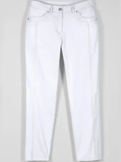 7/8-Jeans mit optisch streckenden Nähten