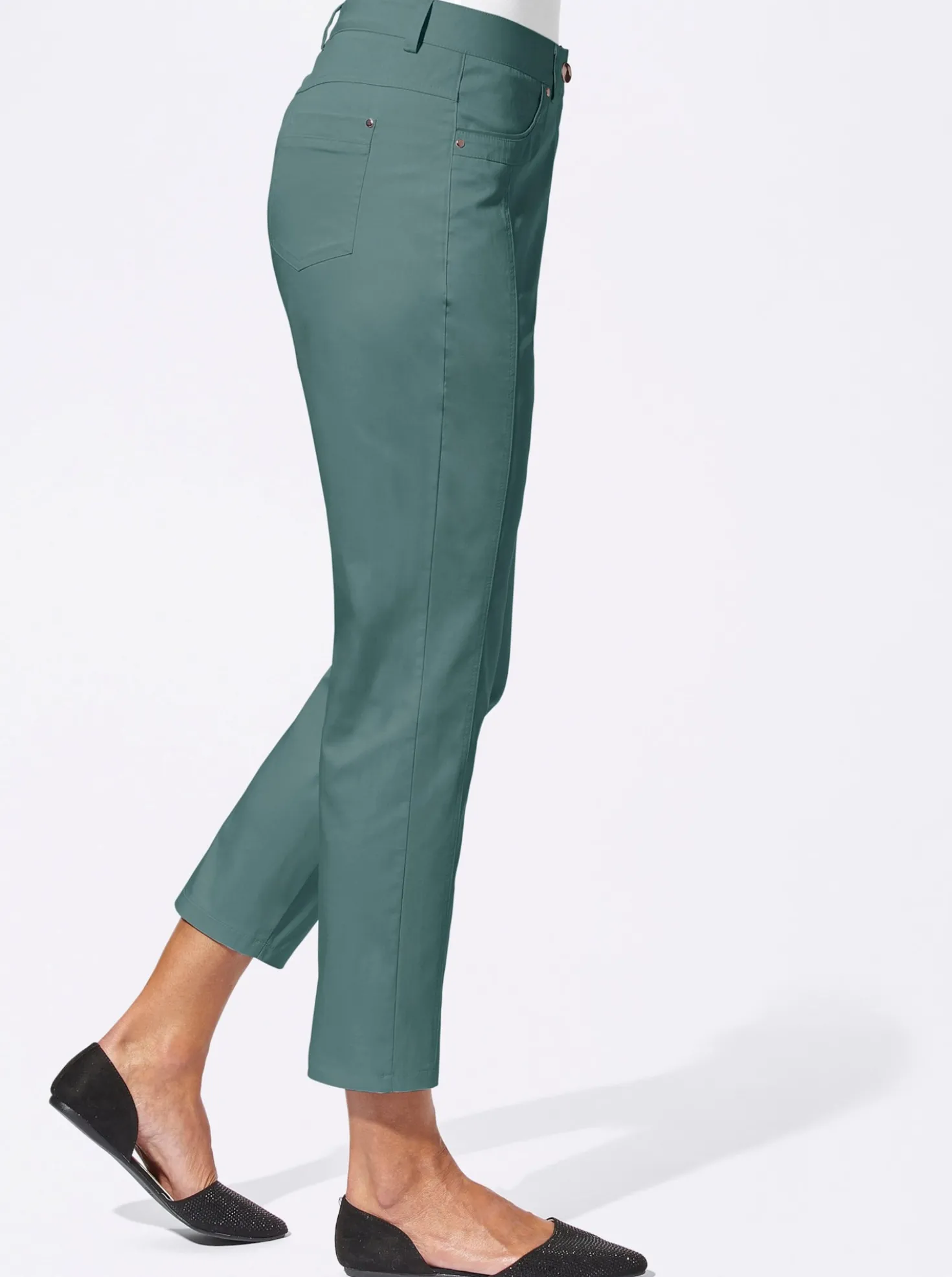 7/8-Jeans mit optisch streckenden Nähten