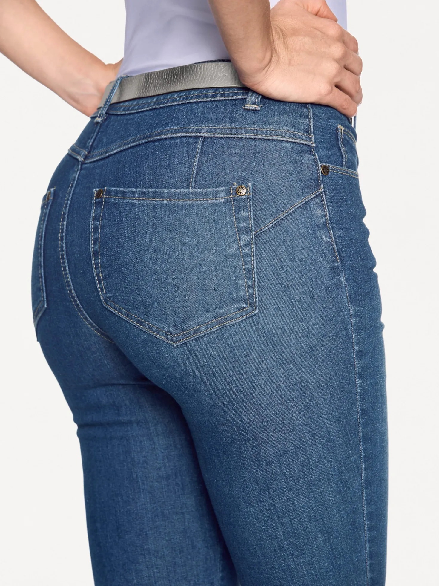 7/8-Jeans mit Power-Mesh