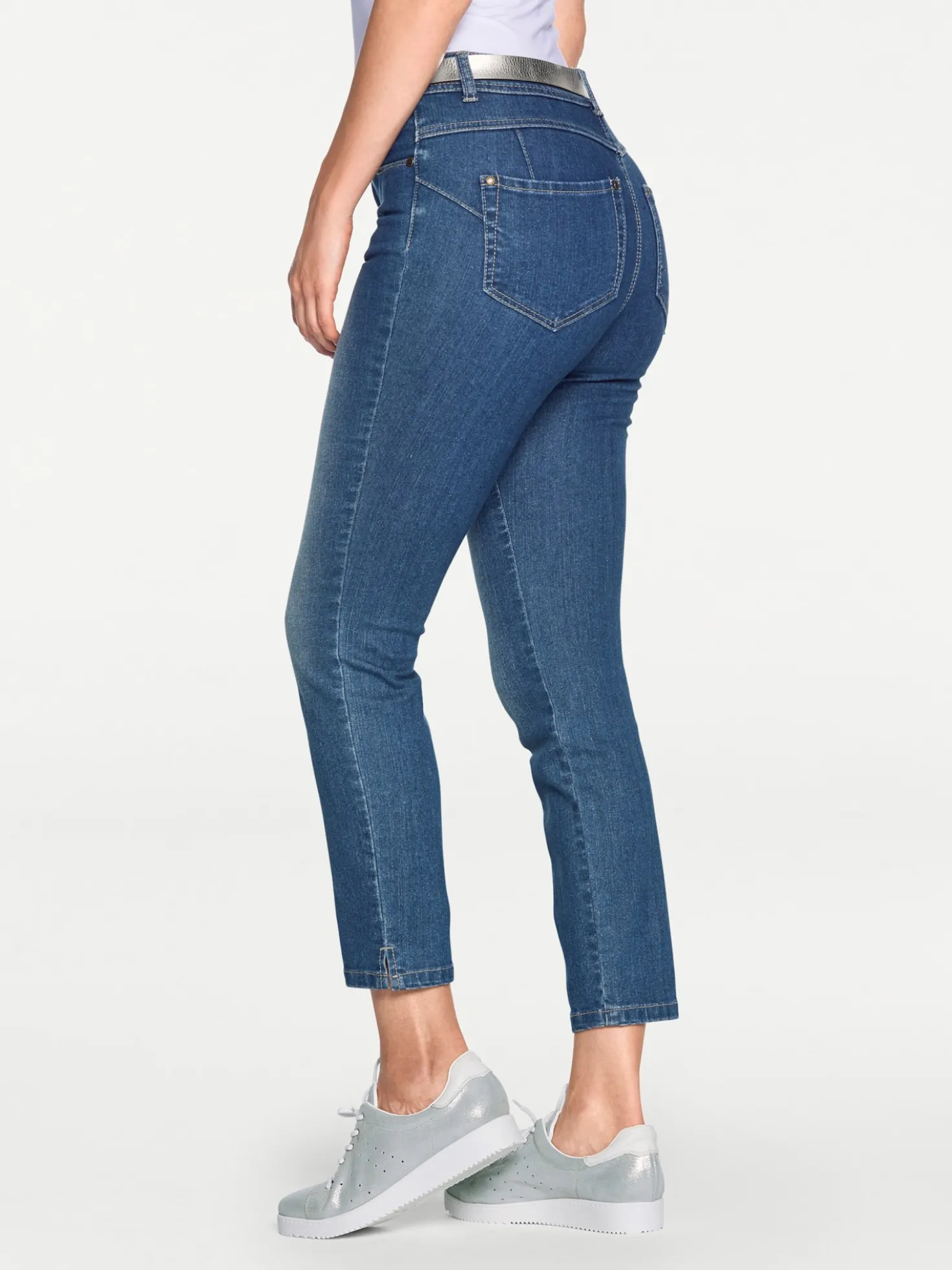 7/8-Jeans mit Power-Mesh