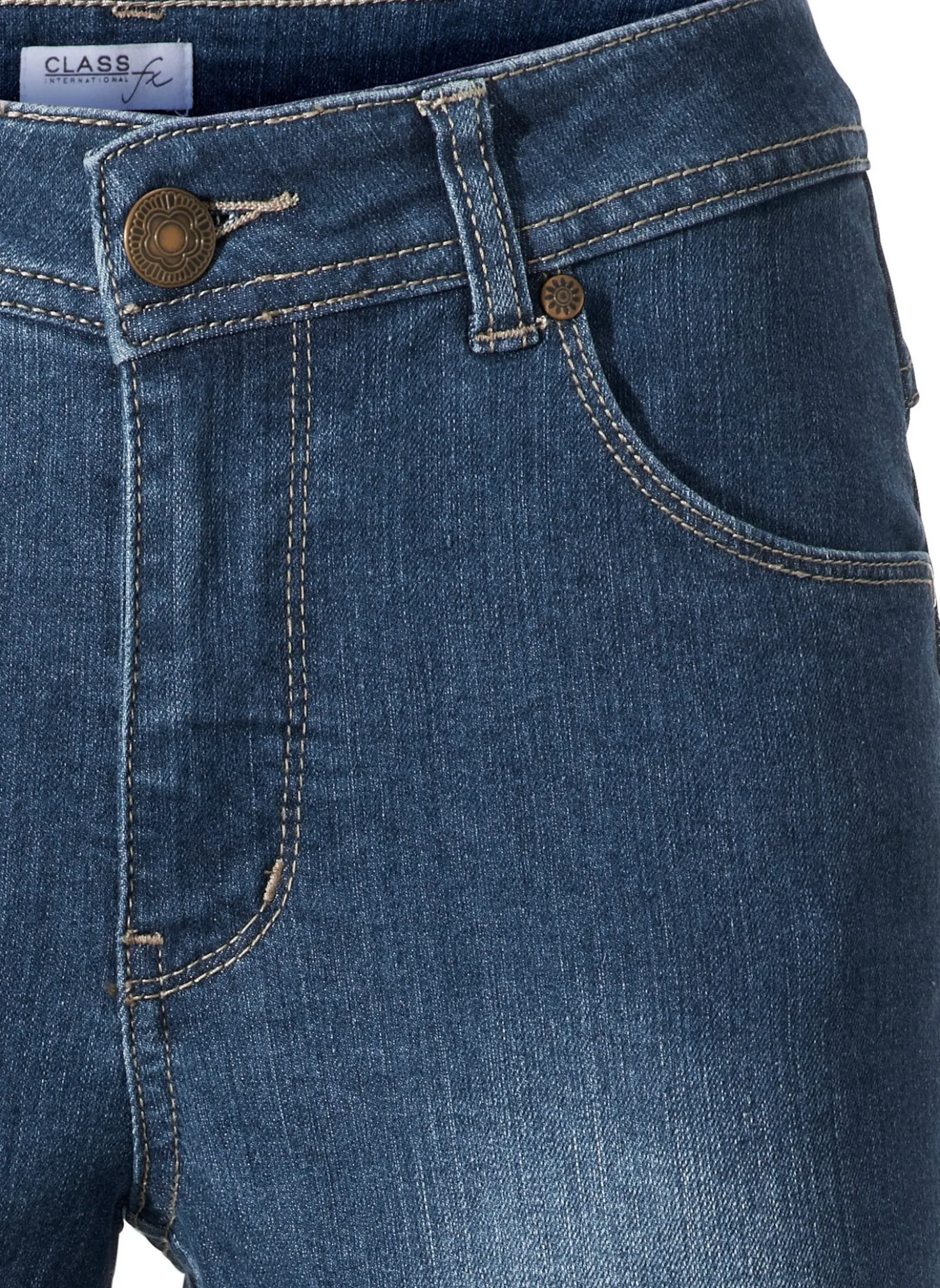 7/8-Jeans mit Power-Mesh