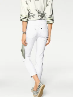7/8-Jeans mit Power-Mesh