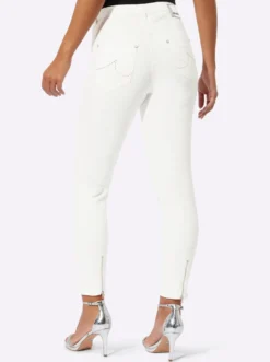 7/8-Jeans mit Reißverschluss am Bein