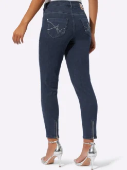 7/8-Jeans mit Reißverschluss am Bein