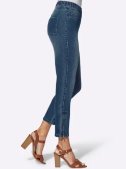 7/8-Jeans mit Reißverschluss am Bein