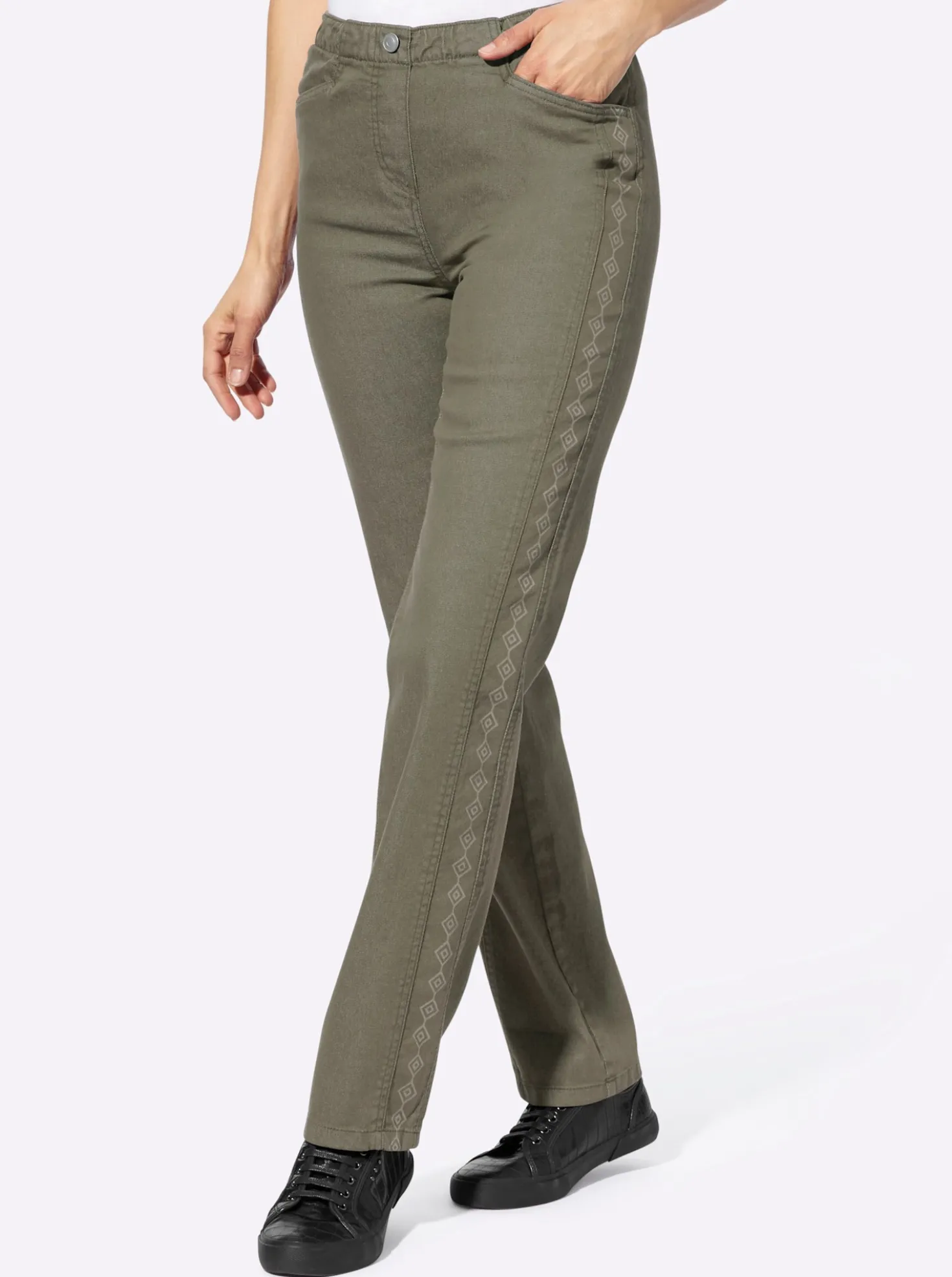 Jeans mit Reißverschluss-Blende