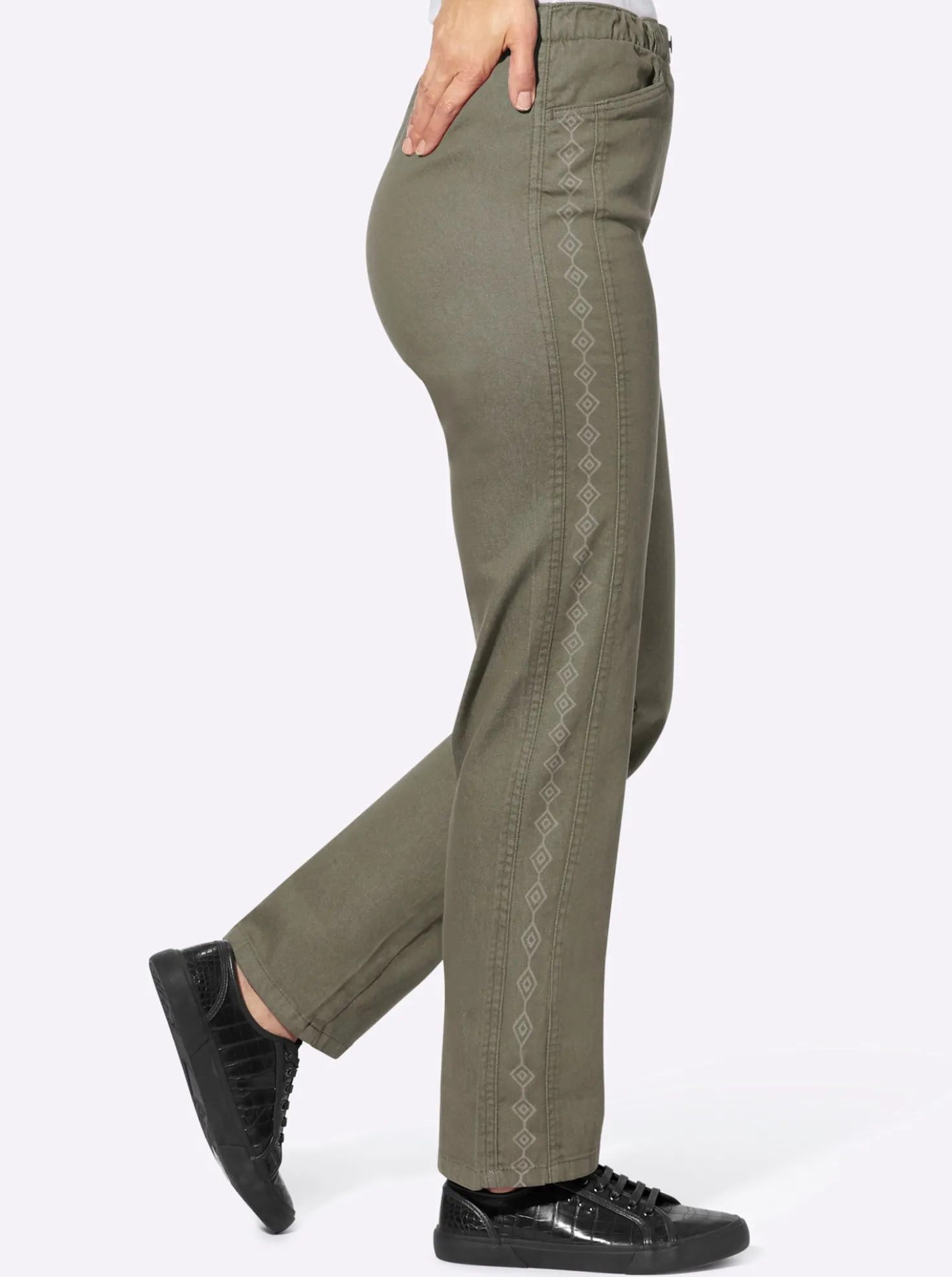Jeans mit Reißverschluss-Blende