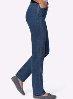 Jeans mit Reißverschluss-Blende