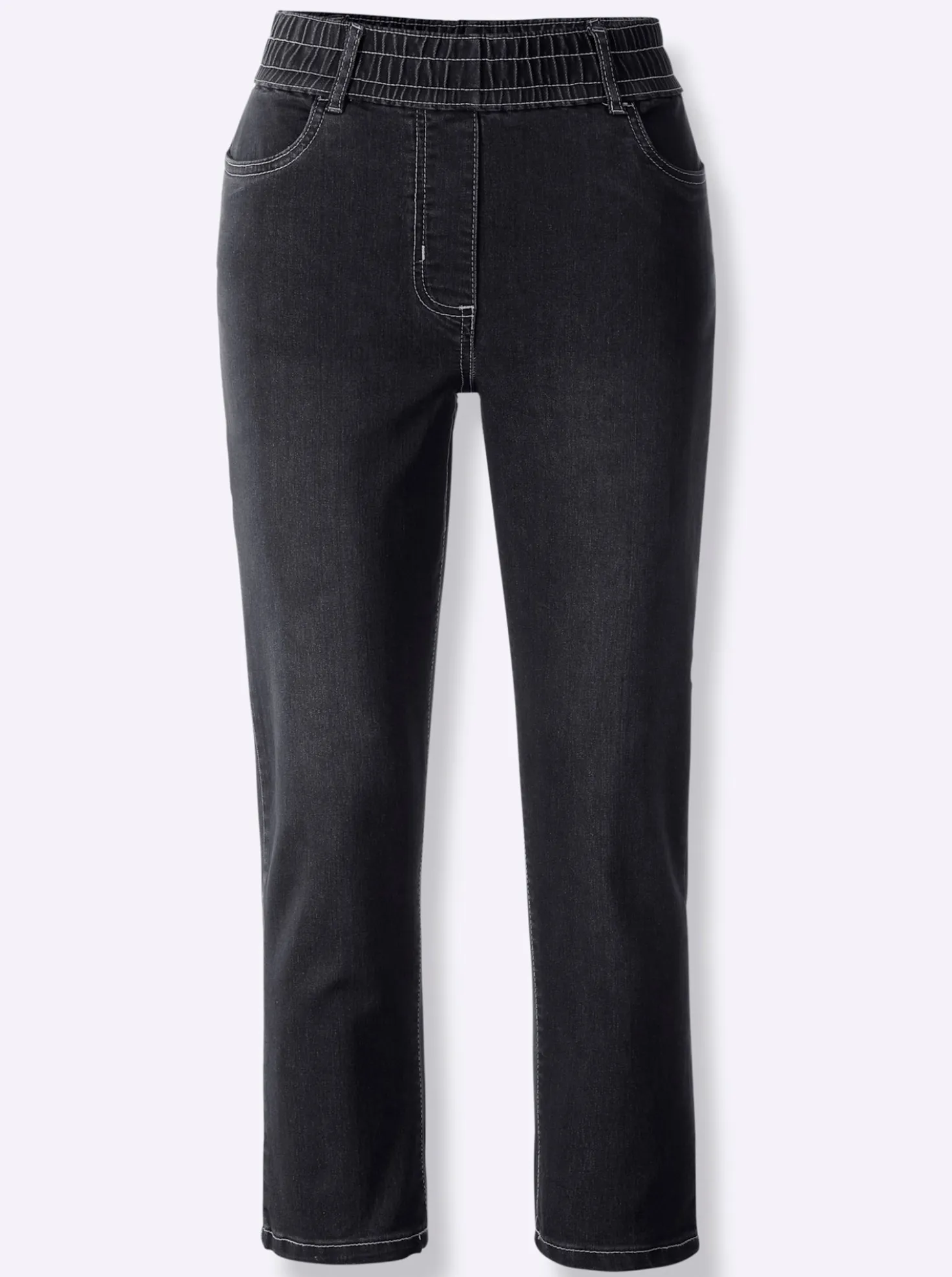 7/8-Jeans mit Reißverschluss-Blende