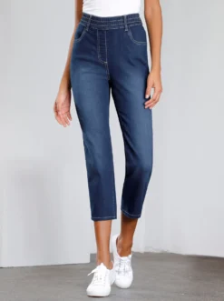 7/8-Jeans mit Reißverschluss-Blende
